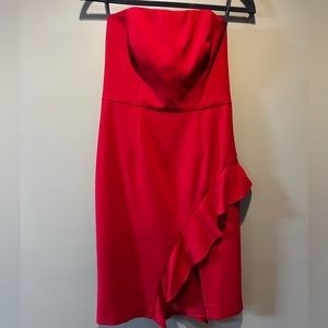 Black Halo strapless dress